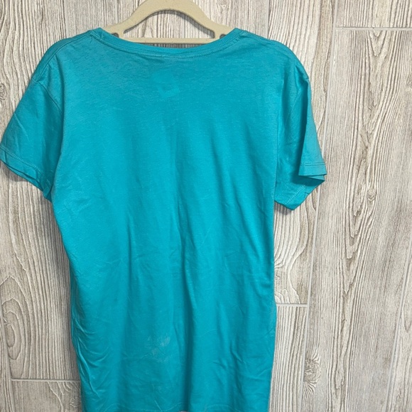 Vegas Heart Graphic Women's Short Sleeve Tee - Blue - Picture 5 of 5